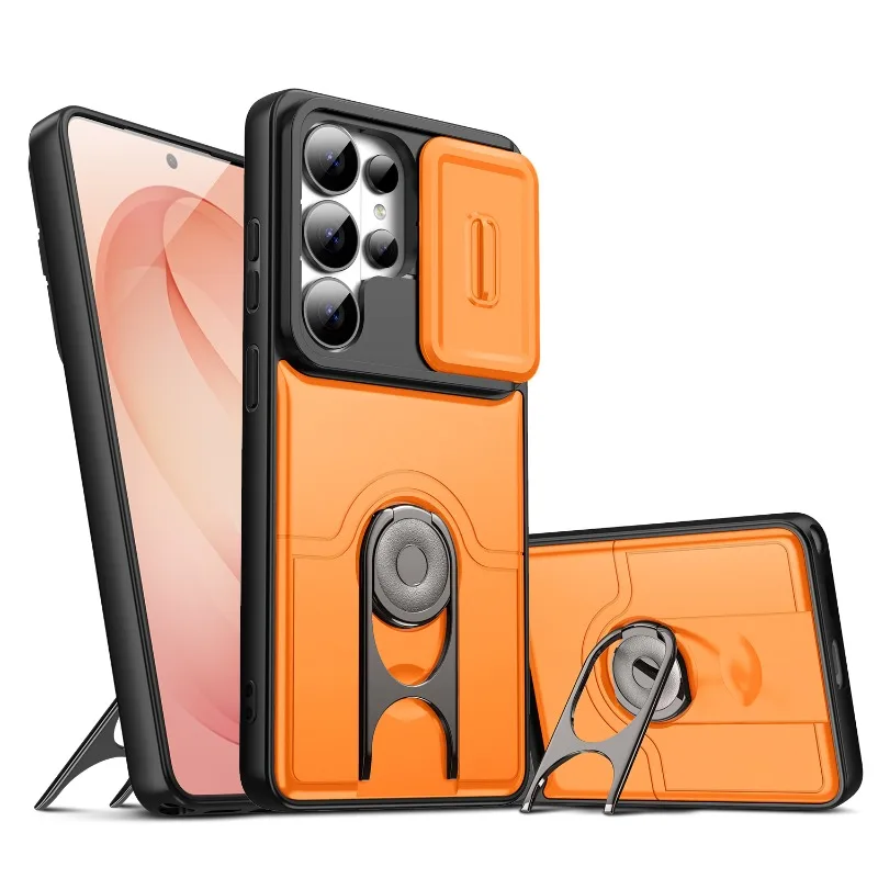 Shockproof Armor Cover with Slide Camera Protection and Magnetic Holder