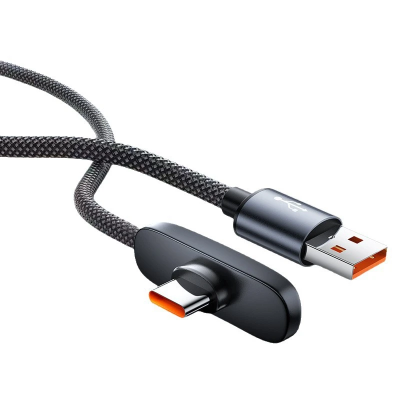 100W 고속 충전 케이블 직각 90도 USB C 타입 C 데이터 케이블 휴대폰 고속 충전 데이터 케이블 (삼성용)