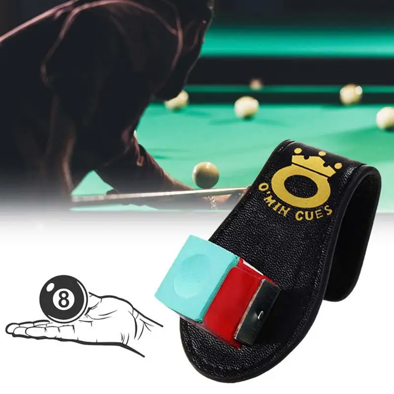 Magnetic Chalk Bag Leather Chalk Holder for Billiards Cue Magnetic Belt Clip Compact and Delicate Stitching Billiard Accessories billiard chalk,billiard chalk holder