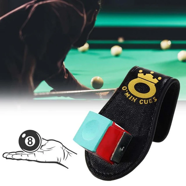 Pool Chalk Holder Retractable Billiards Snooker Cue Chalk Bag Key