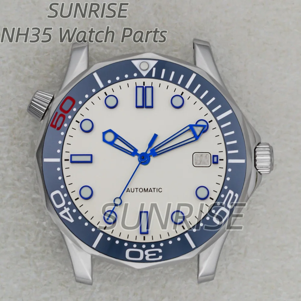 41mm Waterproof Watch Case with Stainless Steel Band & Transparent Back
