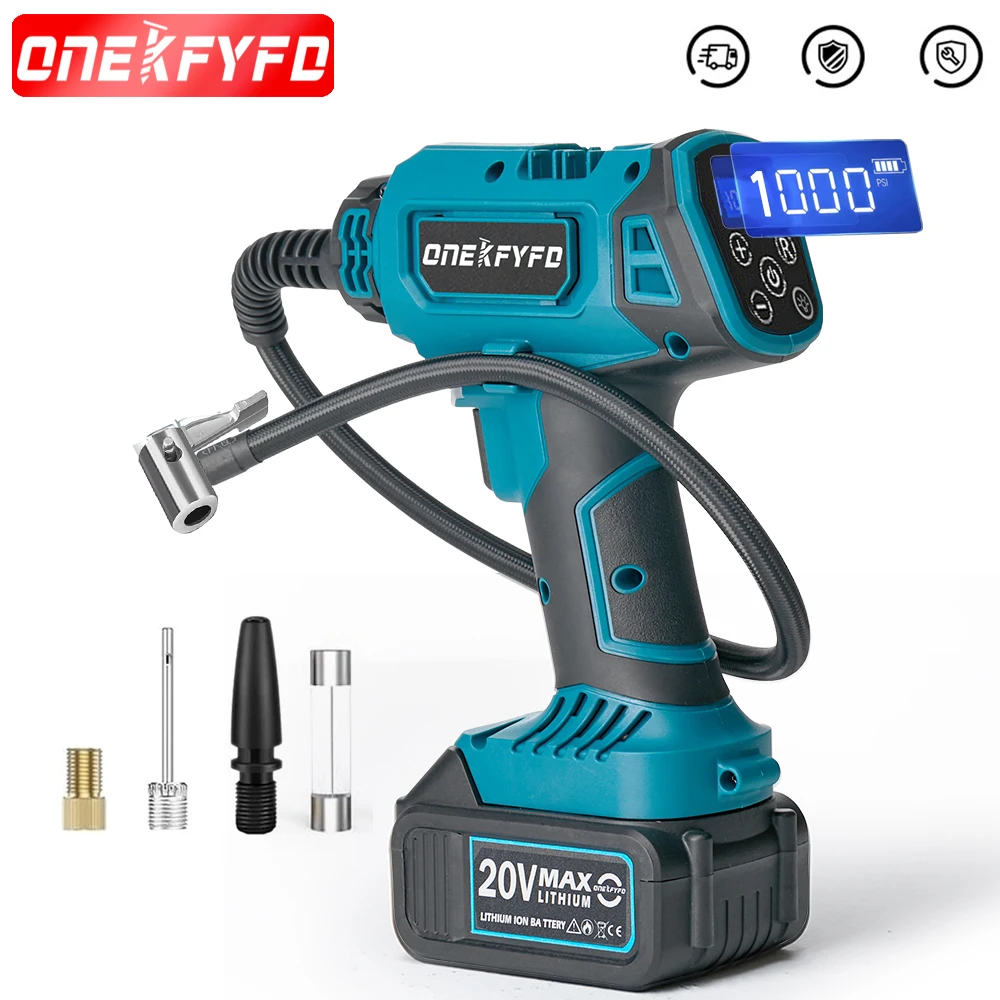 Gonfiatore Per Pneumatici Portatile Compressore D'Aria Display Digitale Compressore D'Aria Pompa Gonfiabile Per Pneumatici Per Auto Portatile Per Batt