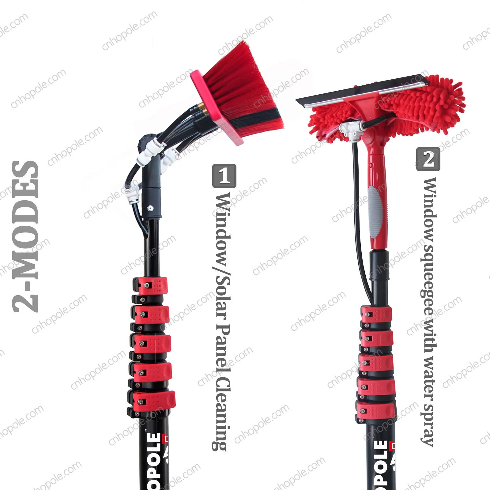 30 FT Window Cleaning Pole Water Fed Brush Kit 9 Meters Telescopic Extendable Solar Panel Washing Tool 3