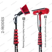 36 FT Water Fed Pole System Window Cleaning Brush Solar Panel Washing Tool with 10.8 Meters Telescopic High Reach Handle 2