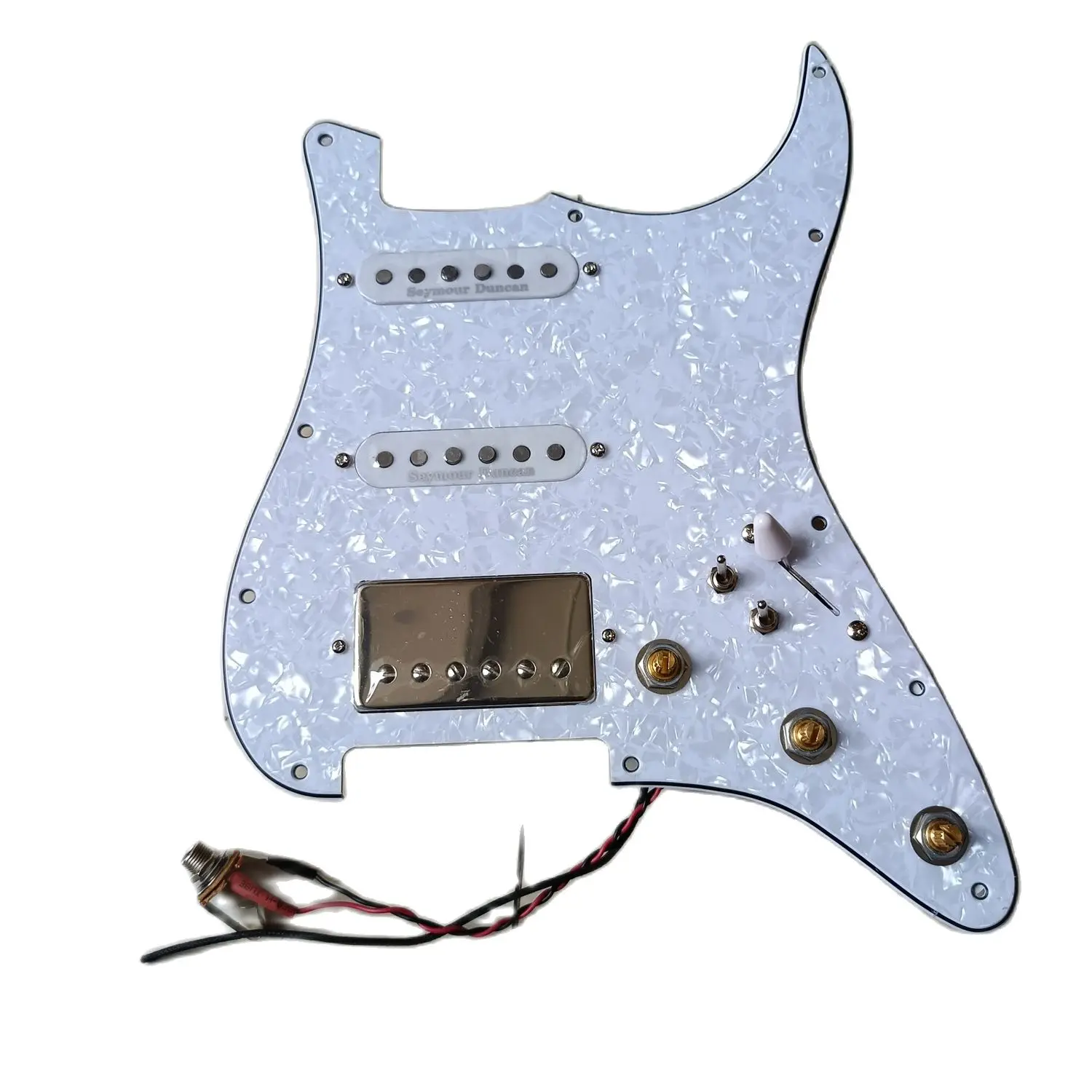 

SSH Loaded Strat Pickguard Set Multifunction Switch Seymour Duncan SSL1 Chrom JB Alnico Pickup 7way switch For Fender Guitar