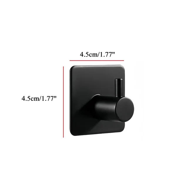 ตะขอแขวนผนังแบบมีกาว 10 ชิ้น สำหรับแขวนกุญแจ ผ้าเช็ดตัว กระเป๋า หมวก ผ้าพันคอ ทำจากสแตนเลส สำหรับห้องครัว ห้องน้ำ ตู้เสื้อผ้า ทางเข้าบ้าน 4