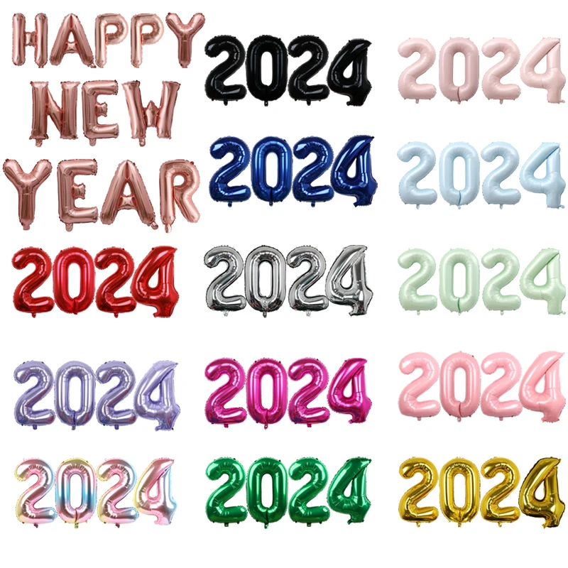 

2024 Foil Number Balloons Large 40inch 2024 Number Balloons Large Mylar Balloons Set for New Years Eve Party Supplies Festival