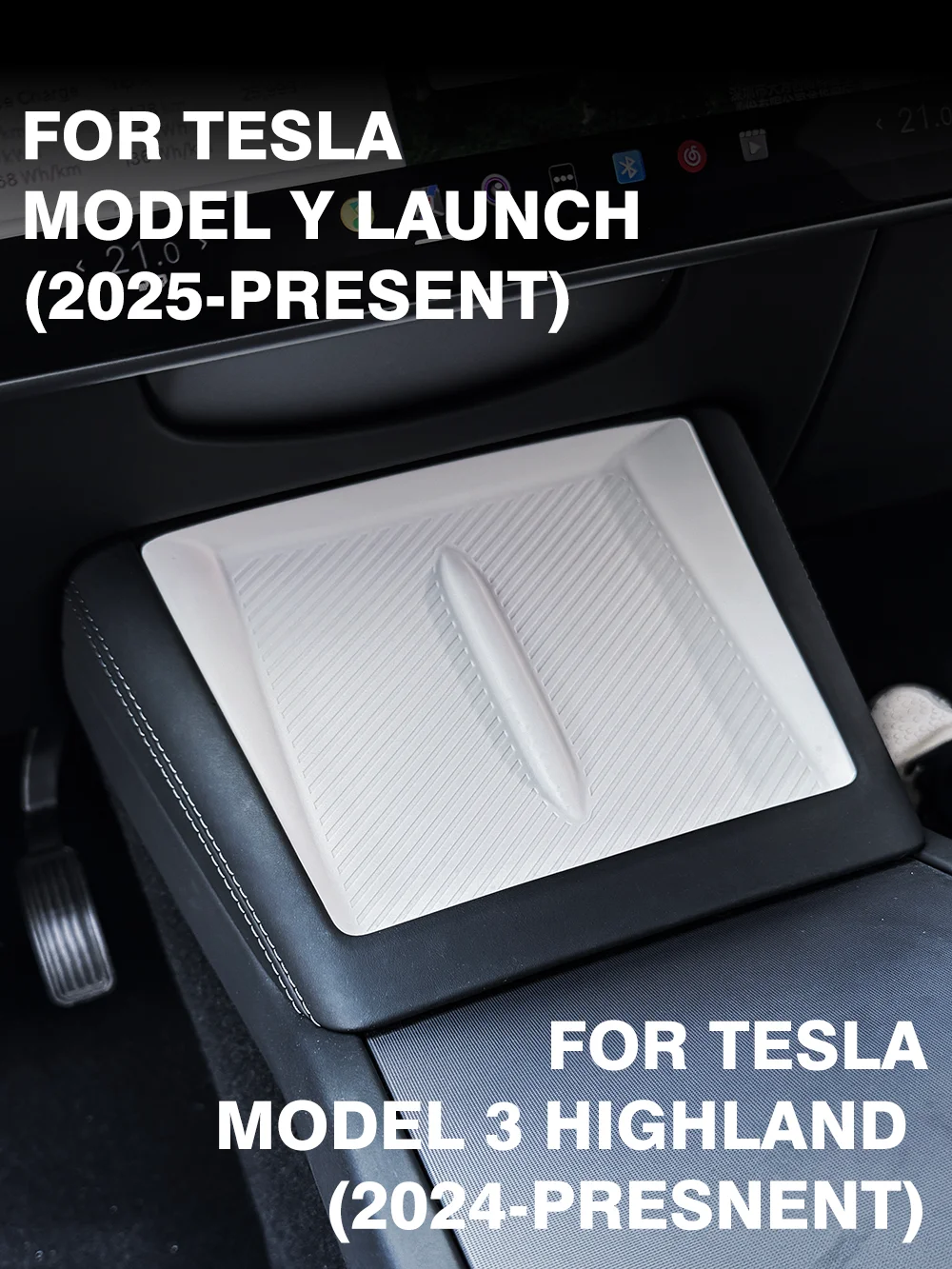 For TESLA Model Y Juniper Launch 2025 Model 3 2024 Highland Wireless Charging Si