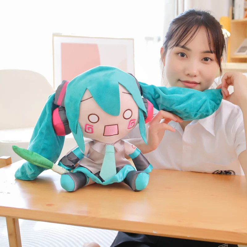 Kawaii Japanese Anime Plush Stuffed Toy Hatsune Miku Plush Doll Soft Pillow Future Doll Cute Birthday Xmas Gift For Kids