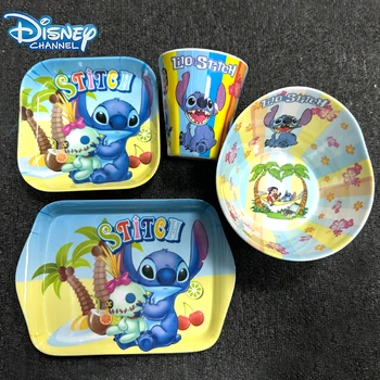 디즈니 스티치 그릇 만화 귀여운 식기, 휴일 스티치 과일 그릇 컵, 어린이 생일 파티 선물, 낙하 방지 화상 방지 수프 그릇 상품 이미지