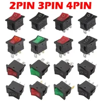 10/30/100 Pcs KCD1 Snap - in Boat Rocker Switch - SPST ON - OFF, 2/3/4 Pin, 250V 6A (AC) / 125V 10A, 2P Toggle Power Snap Switch 6