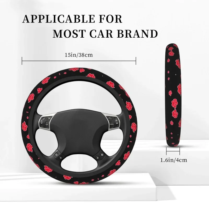 Akatsuki Naruto Universal Anti-Slip Steering Wheel Cover