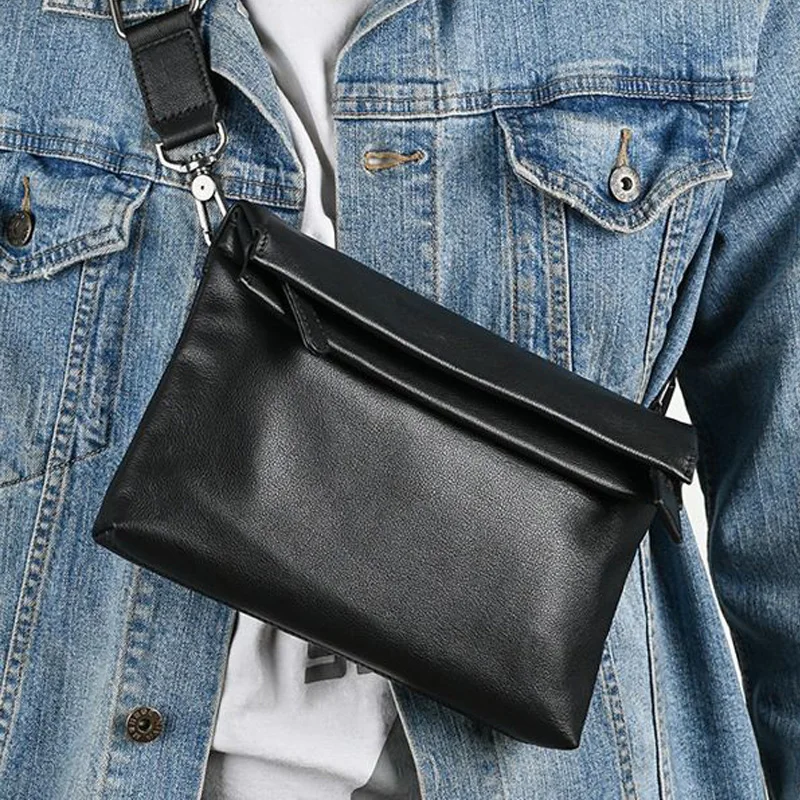 

Men's Small Shoulder Bag Crossbody Male Bags Mini Fashion Cluthes Outdoolr Men Leather Bag For Cell Phone Soft Cowskin Sling Bag