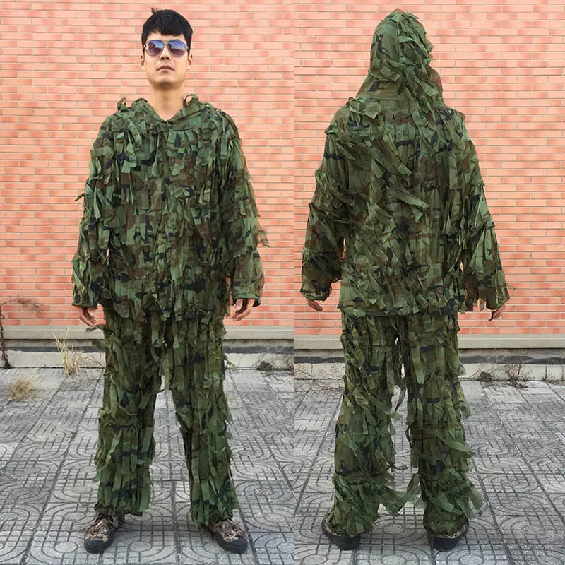 MFH Ghillie Yowie Set Camouflage Suit Airsoft Hunting 3D Body System Woodland 