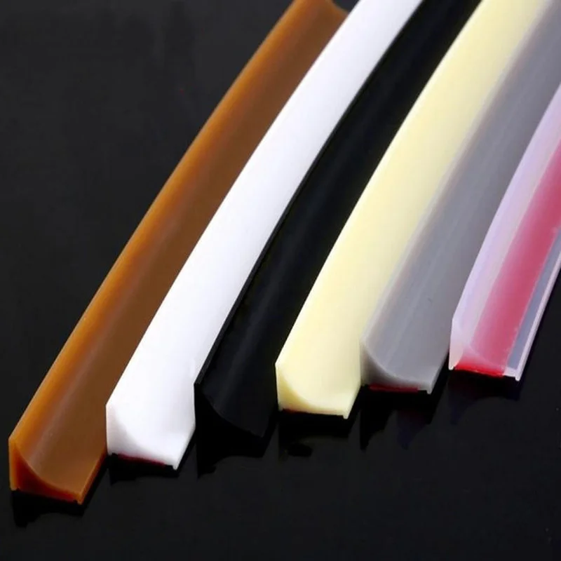 Silicone Bathroom Water Stopper Countertop Self-Adhesive Dry Wet Separation Retaining Sealing Strip Shower Door Bottom Sealer