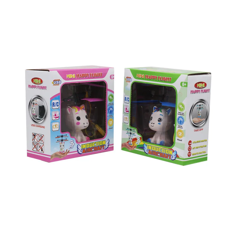 1 Pc Induction Unicorn Helicopter Toy Suspended Children's Induction Aircraft Toy Rechargeable Birthday Gift 6