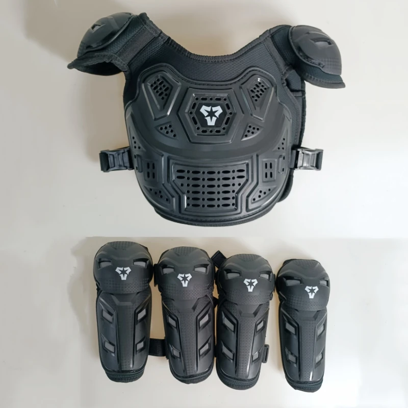 VEMAR Kid's Motorcycle Armor Vest Protection Children Riding Elbow Kneepads Skateboarding Ice Skating Moto Motocross Full Armor