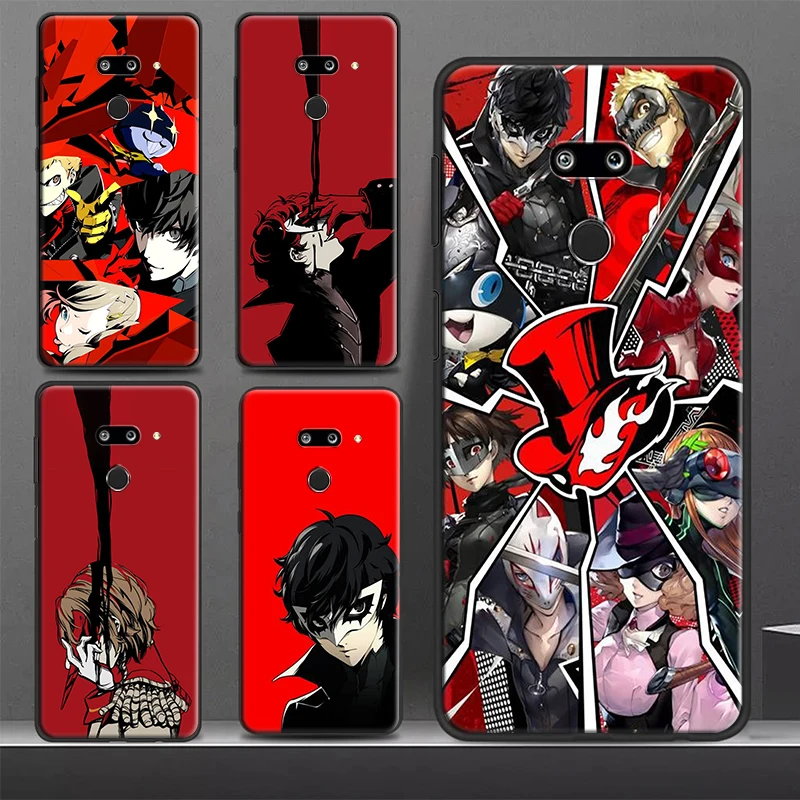 P5 P Persona 5 Custodia Per Telefono Lg K92 K42 K22 K71 K61 K51S K41S K30 K20 2019 Q60 V60 V50 S V40 V30 G8 Cover Nera