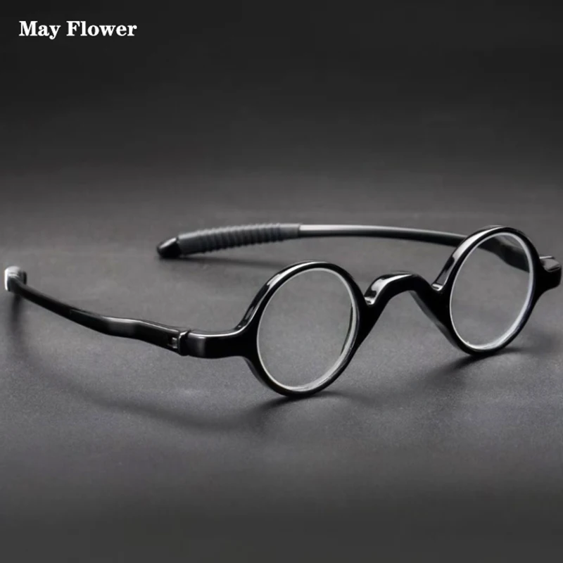 Mai Blume TR90 Tiny Lesebrille Männer Retro Vintage Smart Gläser Schwarz Rahmen Für Männer Blau Licht Blockieren Glasse lunette