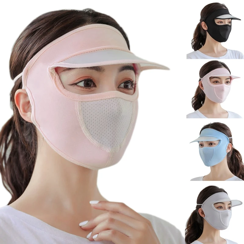 

Summer Sunscreen Ice Silk Quick-Drying Mask for Sun Hat UV for Protection Sunscreen Sports Hat Gifts for Mother's Day Bi