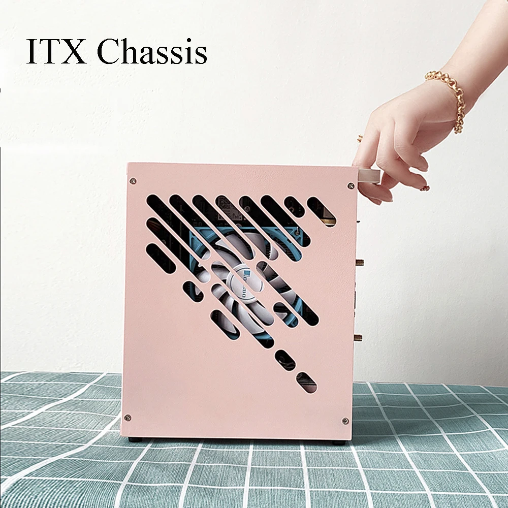 

Боковые прозрачные полностью алюминиевые мини-корпуса ITX настольные компьютерные Чехлы портативные