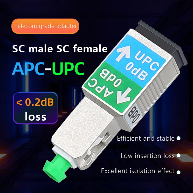 

1Pc APC Male To UPC Female Optical Fiber Adapter 0dB Attenuator 1200NM 1600NM Mutual Conversion Of Connector