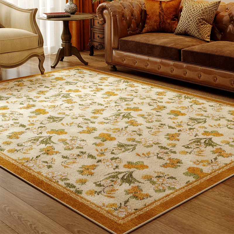 American Plush Largearea Nonslip Living Room Decorative Carpet Thick Fluffy Soft Bedroom Carpets Light Luxury Easy Care Home Rug 2