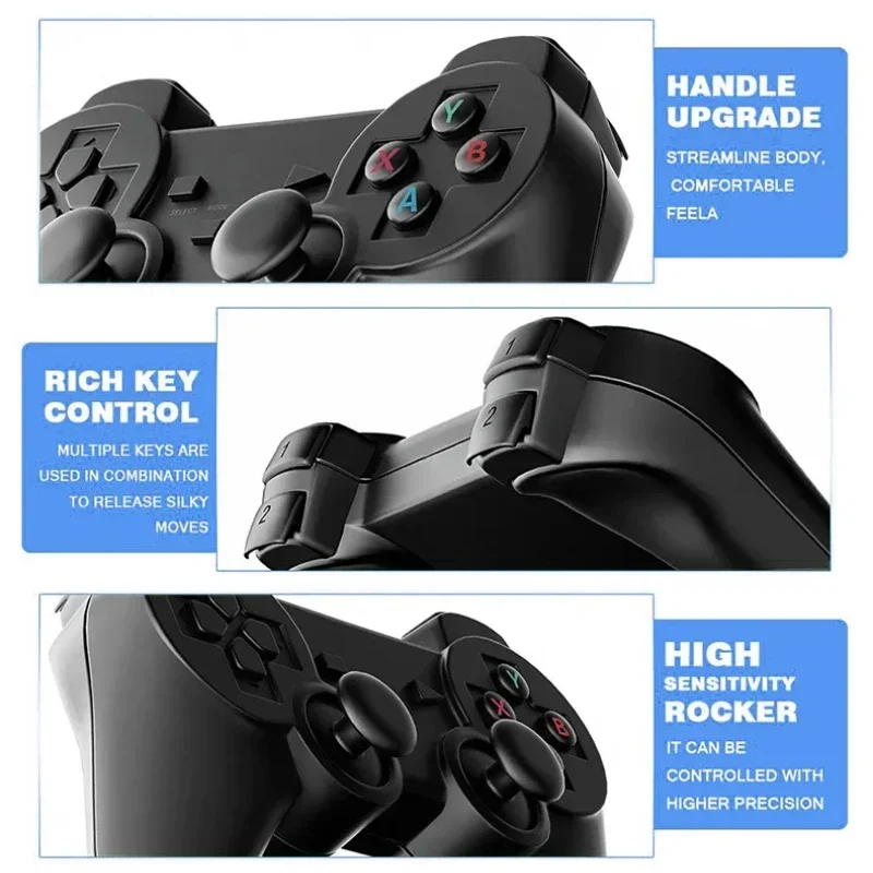 64GB 20000 Games Retro Video Game Console M8 Game Stick 4K 2.4G Wireless Console Dendy GameStick For GBA/MD/PS1 Children's Gift