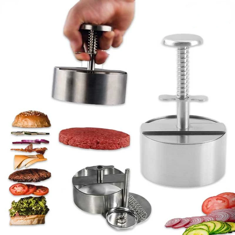 1 Pièce Presse-burger, Presse À Viande De Hamburger En Acier Inoxydable