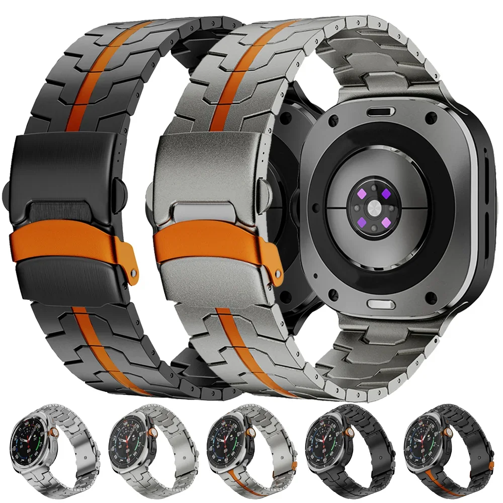 Luxury Stainless Steel Metal Watch Band for Men - Business Style Strap, 47mm