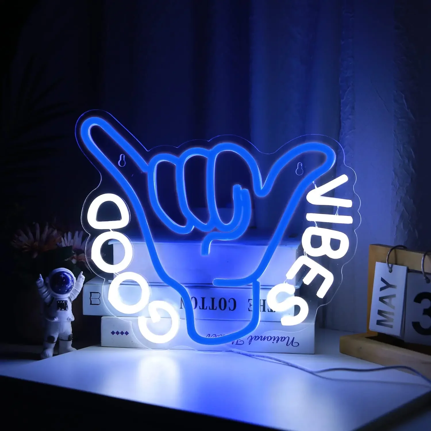 

LED Good Vibes Neon Sign USB for Room Decor Sign Dimmable Neon Wall Sign for Game Room Party Decoration Kids Bedroom Wall Art