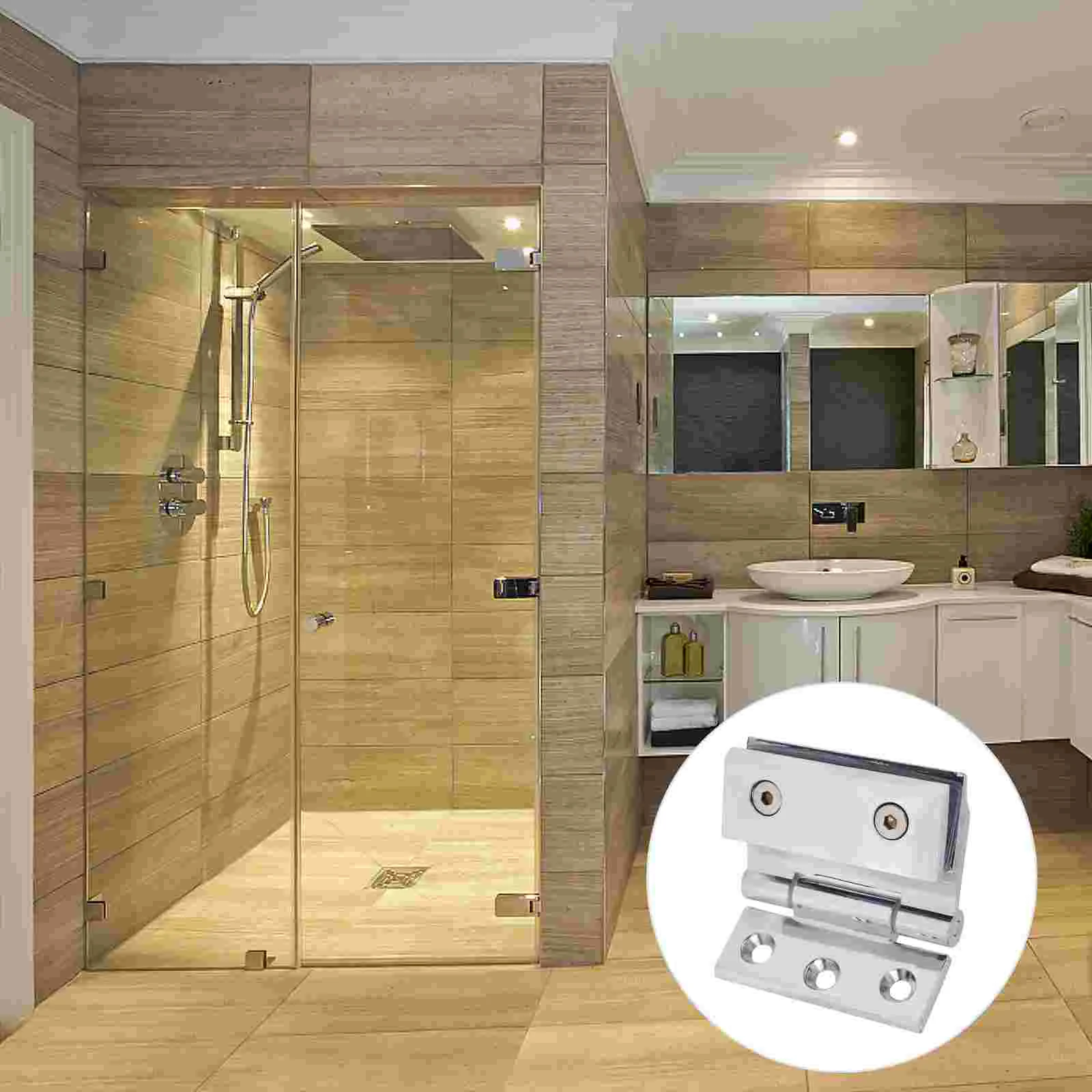 

Display Cabinet Bathroom Door Clip Hinge Showcase Shower Clamp Cooler Glass