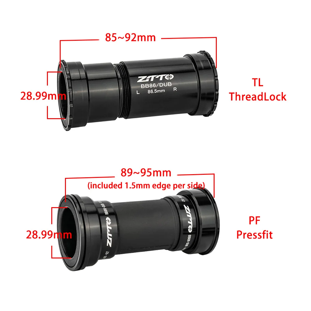 Bicycle Bottom Bracket Adapter BB92 To DUB BB86 29mm Crankset for Road Bike MTB Crank Shaft