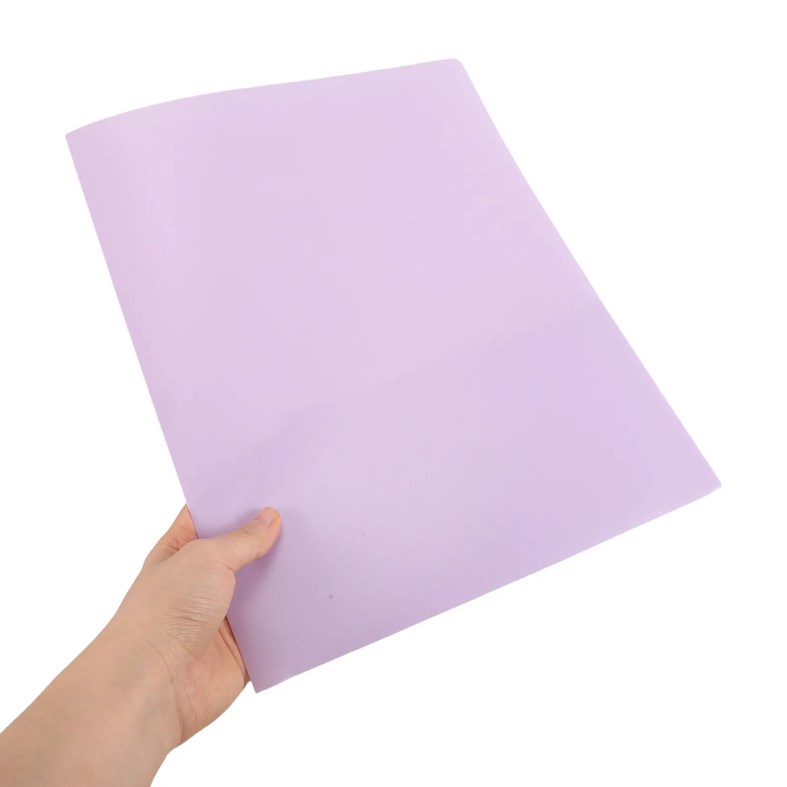 6Pcs 파스텔 마카롱 컬러 PP 플라스틱 더블 포켓 파일 폴더 사무실 학교 홈 문서 정리 명함