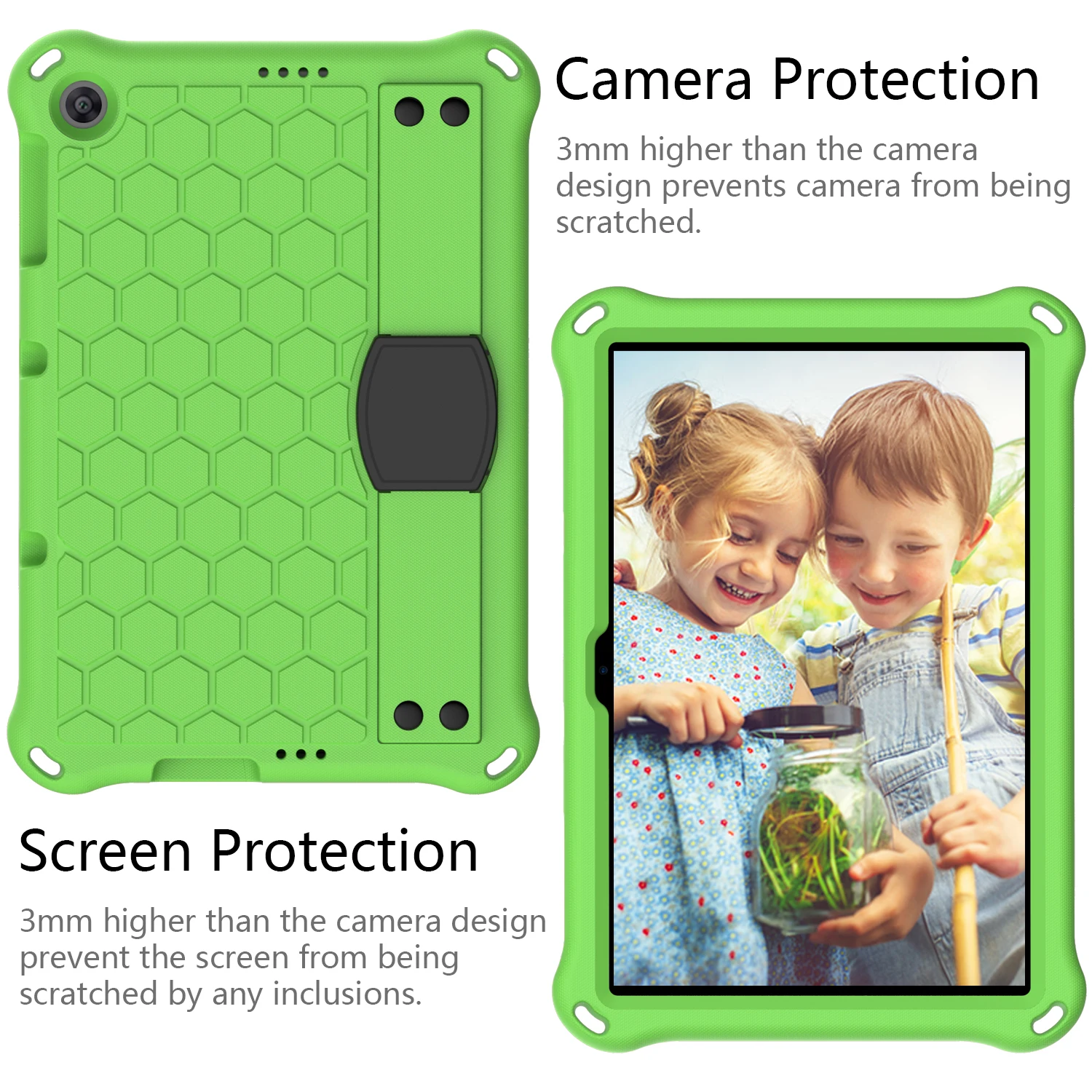Durable Multifunction Tablet Armor Case with Kids Stand and Strap