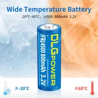 DLGPOWER 3.2V AA 800mAh LiFePO4 Batteries 14500 800mAh Rechargeable Battery for Electric Toy Flashlight Wireless Mouse Keyboard 5
