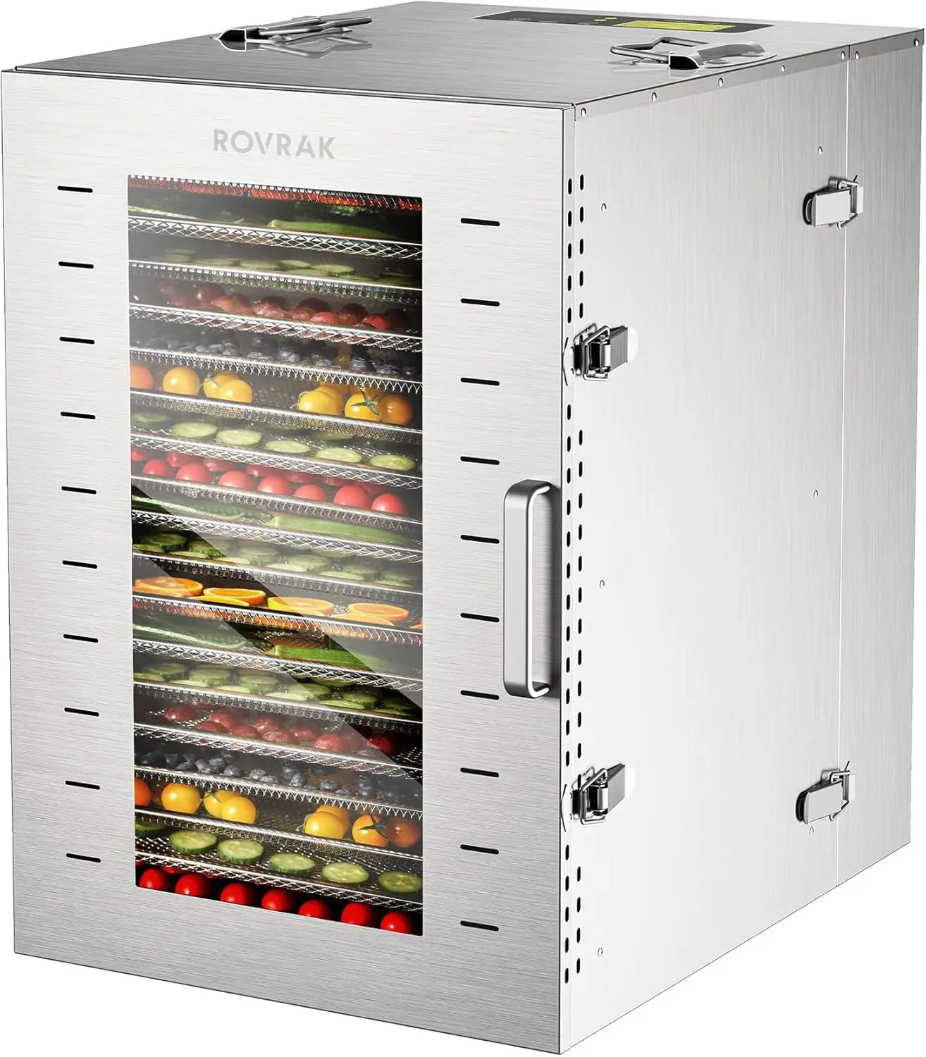 Dehydrator Machine, 16-Tray Food Dehydrator for Jerky, Fruit, Meat, Herbs, Adjustable Timer, Temperature Control