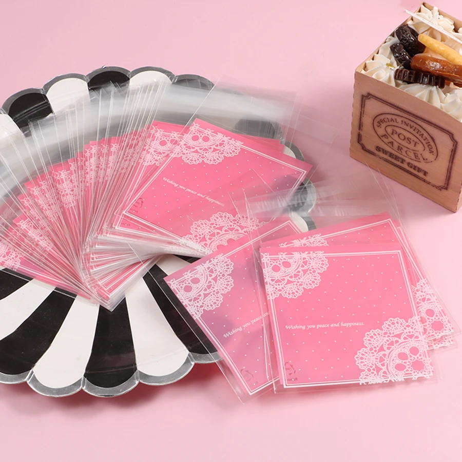 100Pcs 7x10cm Clear OPP Self Adhesive Bag Candy Cookie Packaging Bag Small Business Gift Jewelry Pouch Wholesale Plastic Bag