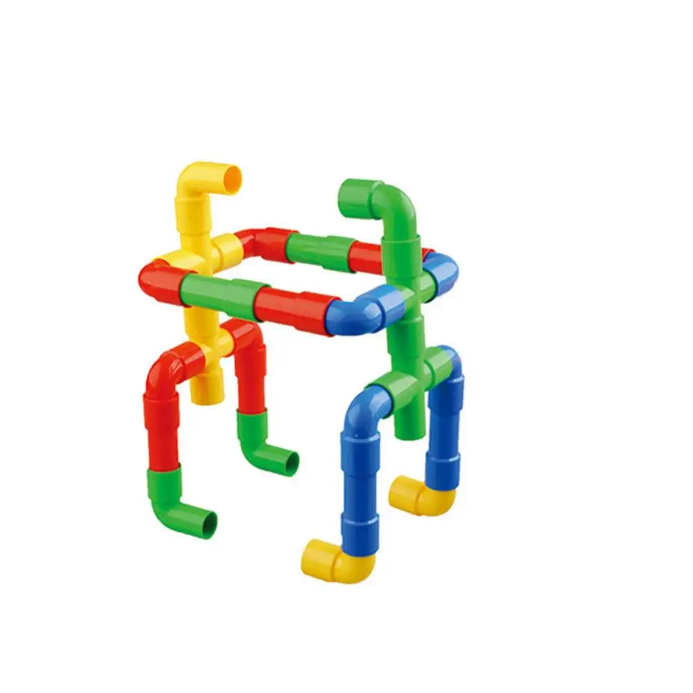 Plastic Water Pipe Building Blocks Toys Pipeline Construction Toys Montessori Educational Children Birthday Gifts