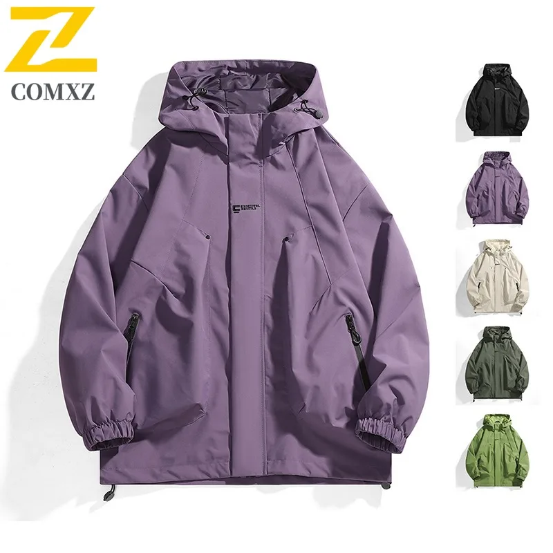 COMXZ Luxury Men Jacket Lightweight Outdoor Travel Warm Coat Casual Solid Color Riding Comfort Cold Resistant Winter Jackets