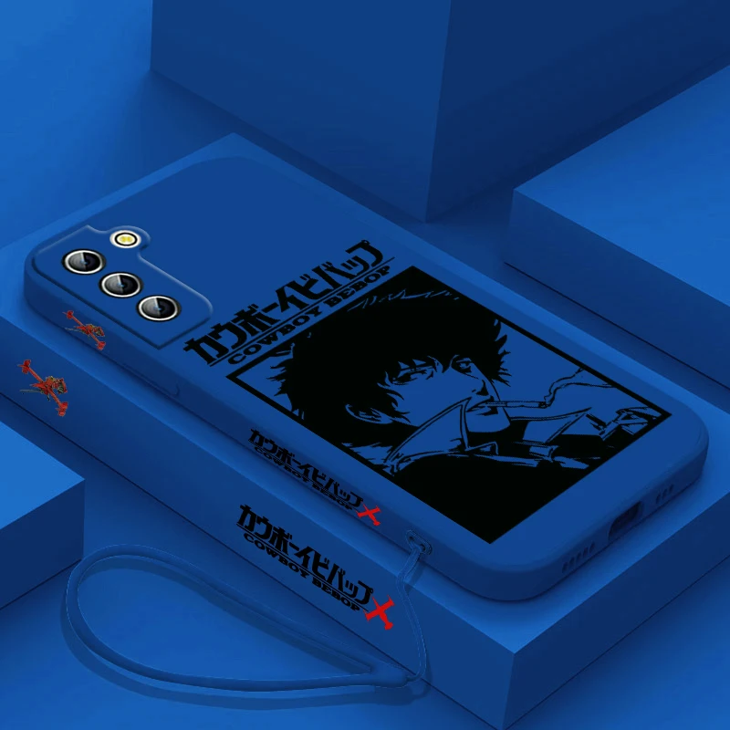 thumbnail image 1 of Funda de teléfono de Anime Cowboy Bebop para Samsung Galaxy S24, S23, S22, S21, S20 Pro FE Plus, Ultra Liquid Left Rope Cover, 1 of 5