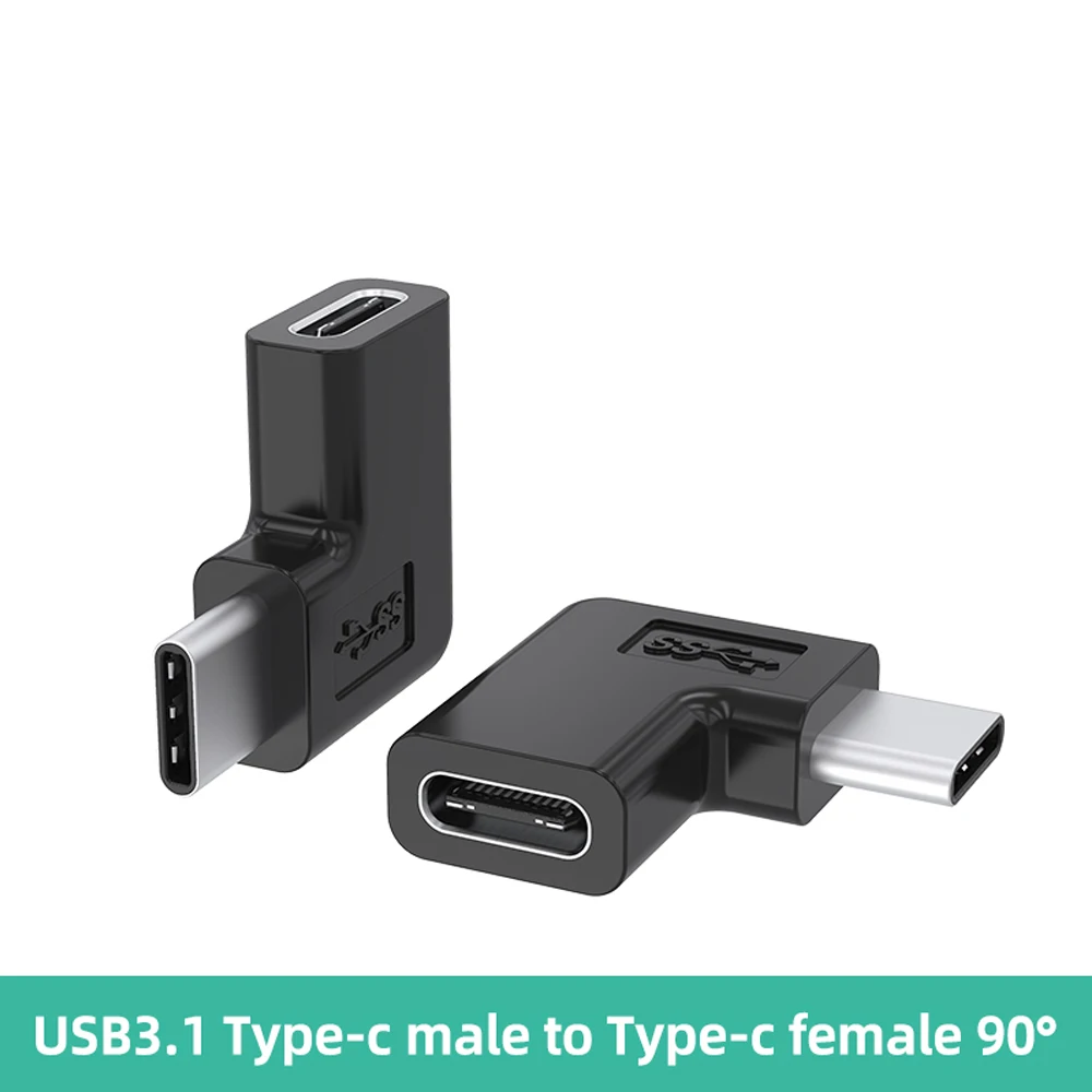 Type C Adapter Mini Portable 90 Degree Right Angle USB 3.1 Type C Male to Female Converter USB-C Adapter For Samsung for Huawei Smart Phone