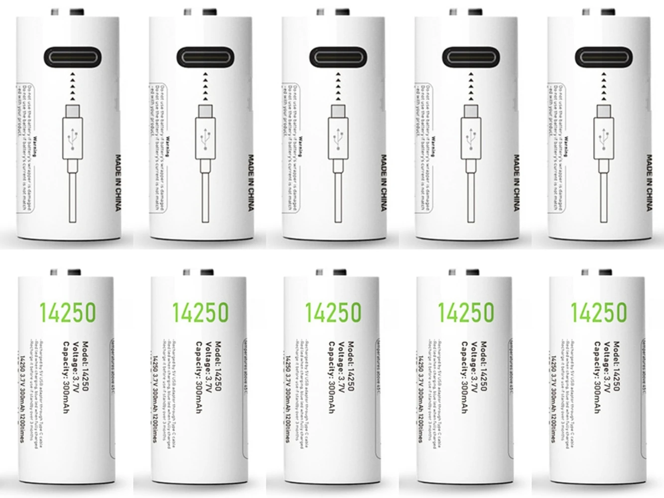 

10 шт./партия, перезаряжаемые литиевые аккумуляторы 3,7 в, 300 мАч