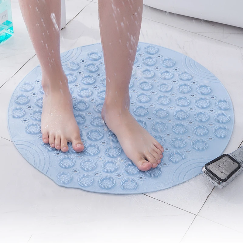 Round Pvc E Bathroom Mat Hydrophobic Suction Cup Mat Bathroom Mage Mat 53 X 53 Cm