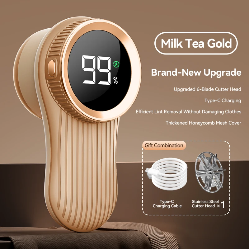 מכונת גילוח בד מסיר פילים ניידת נטענת באמצעות USB מכונת גילוח חשמלית לבגדים ולסוודרים