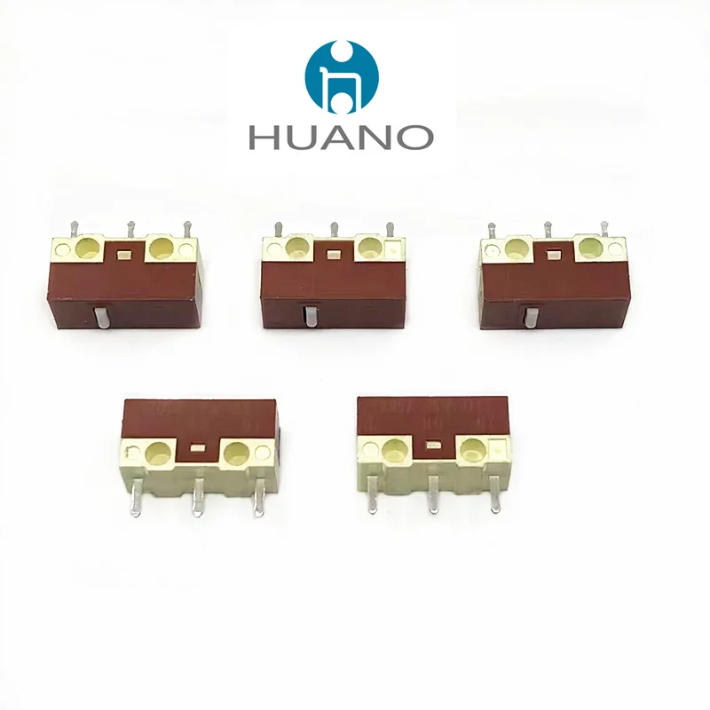 HUANO-microinterruptor silencioso Original, 10 piezas, 10 millones de clics, ratón de ordenador de por vida, microinterruptores silenciosos, 3 pines, Envío Gratis