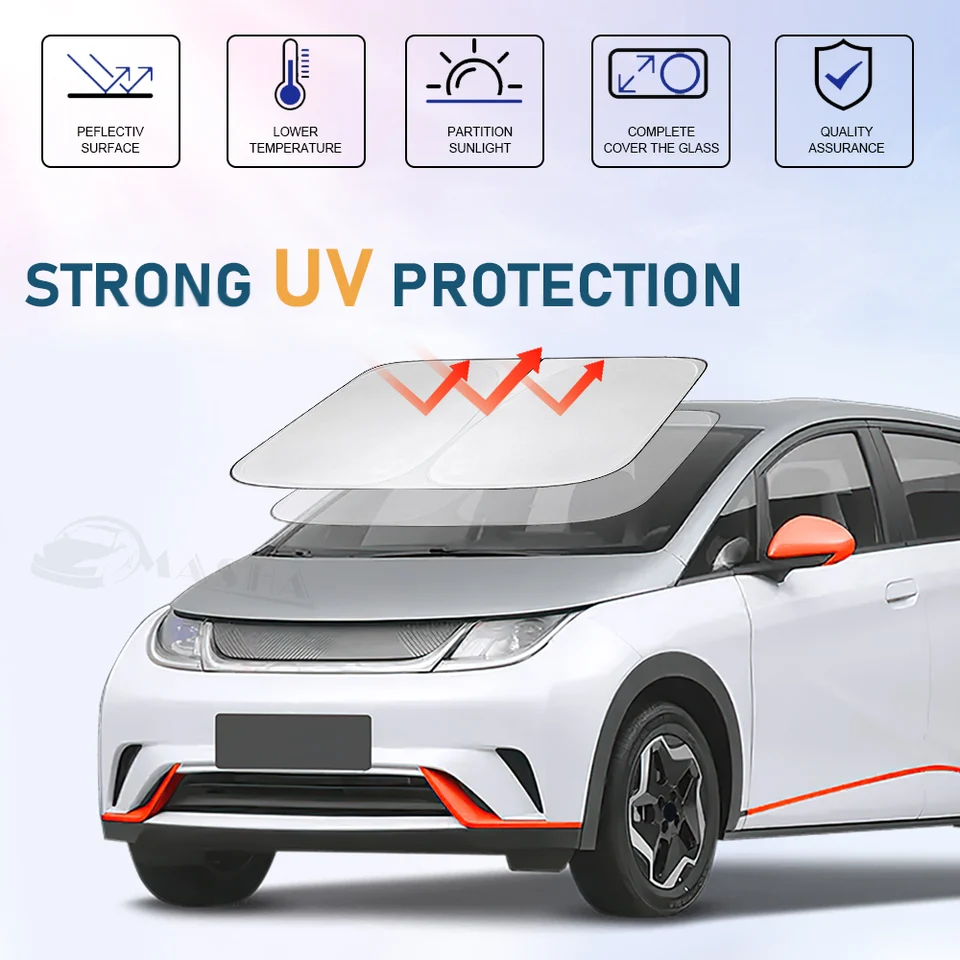 Sea Dolphin 2 Peças Capa De Para-sol Para Para-brisa De Carro