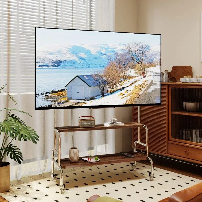 현대식 거실을 위한 공간 절약적이고 세련된 TV 설치 솔루션