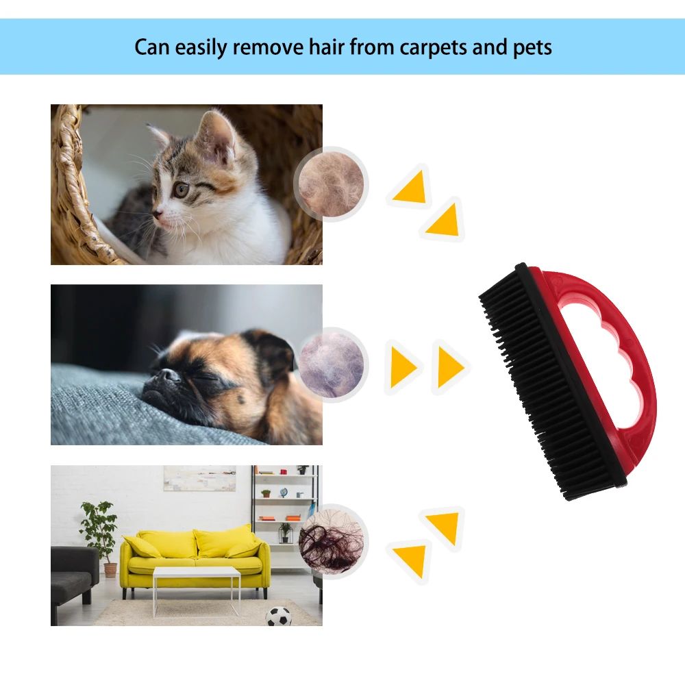 Rubber Pet Hair Removal Brush Lint Cat Dog Remove Tool Lint and Debris Remover for Cleaning Grooming Lint and Fur Removal Home 4