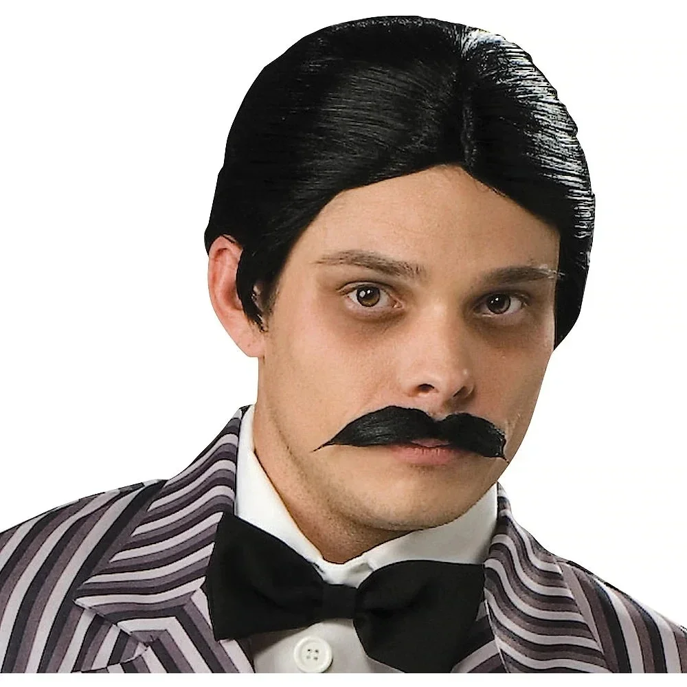 thumbnail image 1 of Disfraz de Cosplay de Gomez Addams Disfraz de Cosplay de Wednesday Addams Traje de Rayas Pantalones Superiores Disfraces de Fiesta de Carnaval de Halloween para Hombres, 1 of 5
